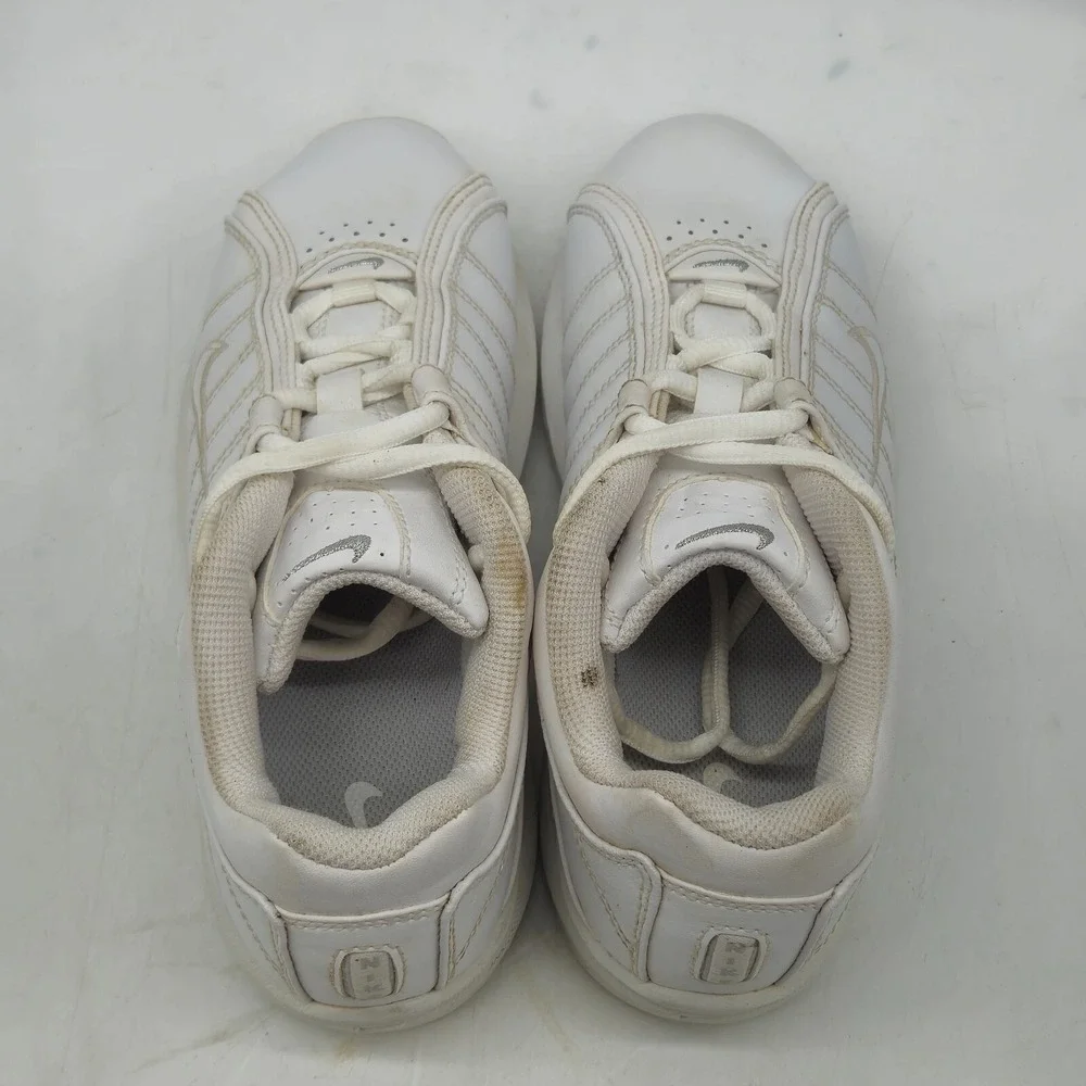 Nike VXT Sneakers Shoes Youth 2Y All White Leather 312912-111